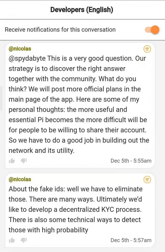 独家快讯：pi币创始人英文群12月5日互动的4条最新详情动向